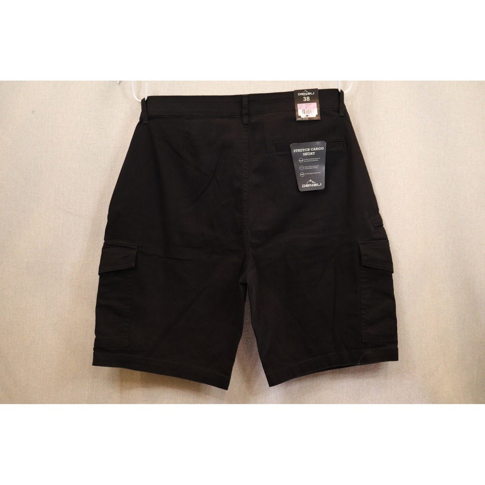 Denali Mens Stretch Cargo Shorts Black Size 38 D435134M New